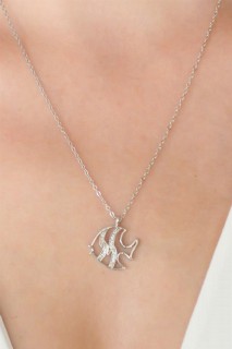 Necklaces - Silver Color Fish Figure Women Necklace 100328106 - Turkey