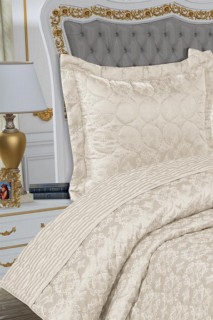 Canvas Quilted Double Bedspread Cream 100330330