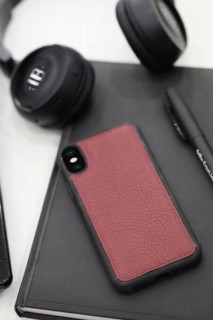 Burgundy Leather iPhone X / XS Case 100345989