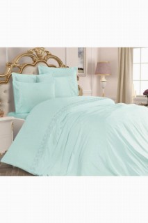 French Lace Lalemzar Dowry Duvet Cover Set Nile Green 100259556