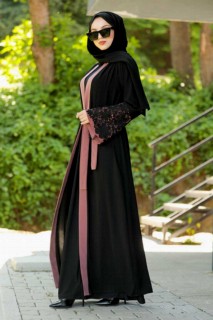 Clothes - Powder Pink Hijab Abaya 100336725 - Turkey