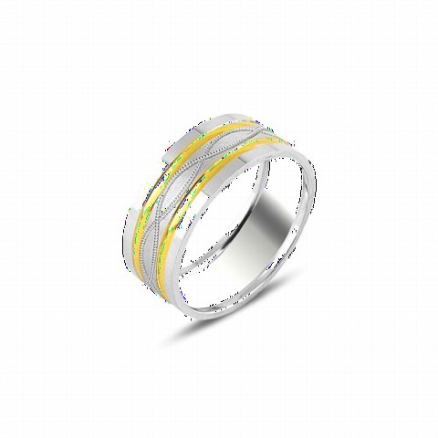 Wedding Ring - Sterling Silver Band Ring 100347013 - Turkey