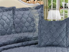 Benna Quilted Double Bed Linen Anthracite 100330338