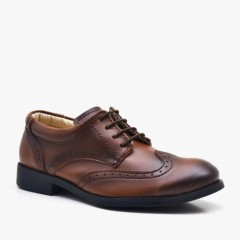 Boy Shoes - Rakerplus Titan Classic Tan Color Lace up Suit Shoes for Boys 100278504 - Turkey