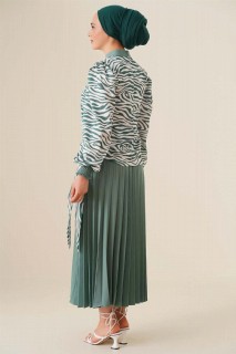 Outwear - Women's Zebra Patterned Side Tie Suit 100342674 - Turkey