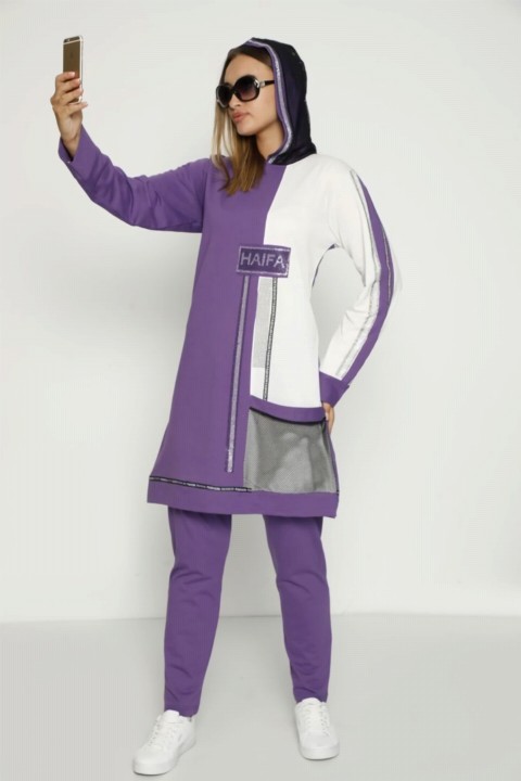 Lingerie & Pajamas - Women's Garni Hooded Tracksuit Set 100325586 - Turkey