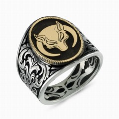 Animal Rings - Börü Silver Men's Ring 100348309 - Turkey