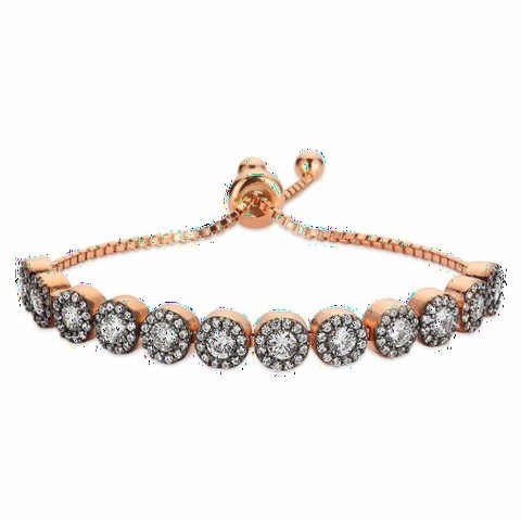 jewelry - Stone Flower Women's Sterling Silver Bracelet 100347278 - Turkey
