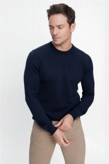 Men's Marine Dynamic Fit Basic Crew Neck Knitwear Sweater 100345136