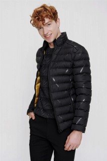 Men's Black Montreal Dynamic Fit Casual Fit Zippered Quilted Coat 100350687