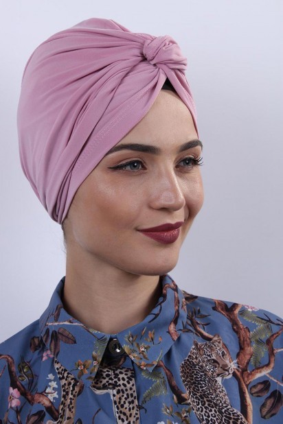 Woman Bonnet & Turban - Dolama Bone Pudra Pembesi - Turkey