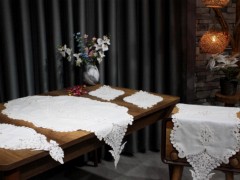 Living room Table Set - Dowry Land Gerdan Tulle 3-Piece Bedroom Set Silver 100331628 - Turkey