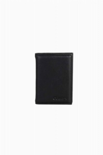 Men - Guard Leather Transparent Black Card Holder 100346056 - Turkey