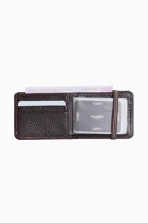 Elastic Sport Genuine Leather Brown Wallet 100346310