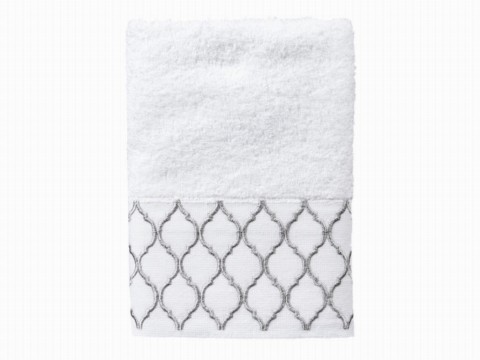 Dowry Land Set of 6 Ares Hand Face Towel Gray White 100329735