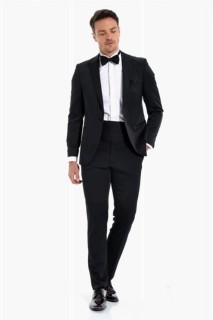 Men's Black Lyon Slimfit Jacquard Tuxedo 100351142