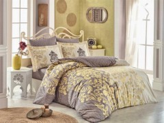 Bedding - Mirella Double Duvet Cover Set Cappucino 100260221 - Turkey
