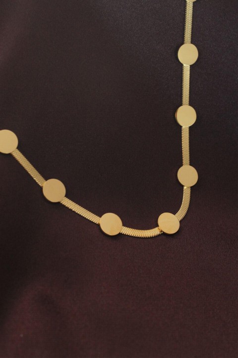 Necklaces - Steel Oval Model Italian Chain Necklace 100319732 - Turkey
