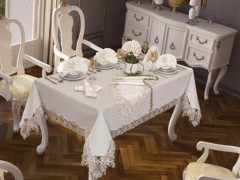 Table Cover Set - Serenay Table Cloth 26 Pieces Cream 100260105 - Turkey