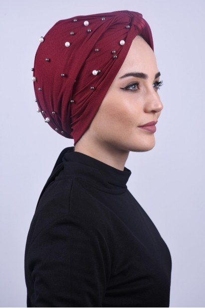 Pearly Wrap Bonnet Claret Red 100284981