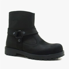 Boots - Zippered Genuine Leather Unisex Children Garuda Winter Boots 100278658 - Turkey