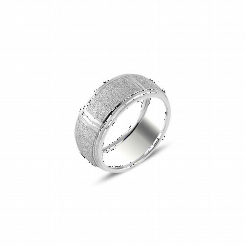 Silvery Plain Silver Wedding Ring 100347202