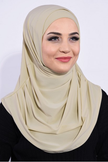 Woman Bonnet & Hijab - غطاء صلاة بونيه بيج - Turkey