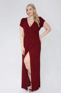 Plus Size Evening Dress With Front Slit Long Glittery Evening Dress 100276704
