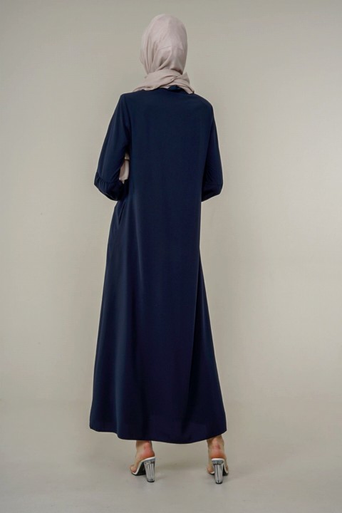 Women's Wide Cut Zippered Abaya 100326010