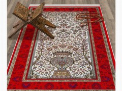 Prayer Rug - Sajjade - Gebetsteppich Samt Rot 100260413 - Turkey