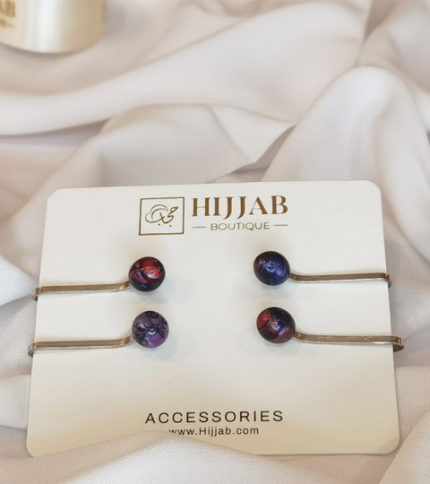 Hijab Accessories - 4 pcs Muslim Hijab Clip Scarf 100298811 - Turkey