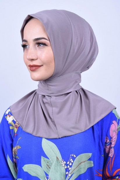 Woman Hijab & Scarf - Snap Fastener Scarf Shawl Mink 100285627 - Turkey