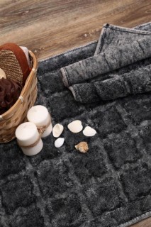 Bergama Cotton Bath Mat Set 2 Pcs Anthracite 100259200