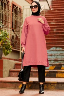 Clothes - Dusty Rose Hijab Tunic 100338747 - Turkey