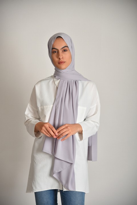 Woman Hijab & Scarf - Châle soie de médine gris - Turkey