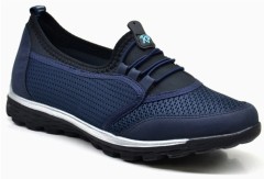 Sneakers & Sports -  كحلي - حذاء نسائي ، قماش 100325141 - Turkey