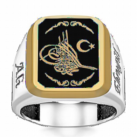 Personalized Tugra Silver Ring 100349155