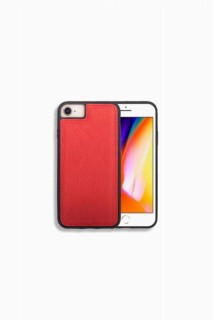 iPhone Case - Handyhülle aus rotem Leder für iPhone 6 / 6s / 7 100345970 - Turkey