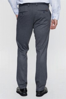 Men's Navy Blue Shiraz Dynamic Fit Casual Fit Side Pocket Straight Fabric Trousers 100351288
