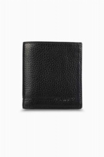 Leather - Black Multi-Compartment Mini Leather Men's Wallet 100345704 - Turkey