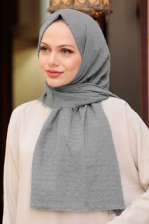 Other Shawls - Grey Hijab Shawl 100339359 - Turkey