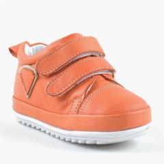 Babies - Genuine Leather Orange First Step Toddler Baby Shoes 100278844 - Turkey