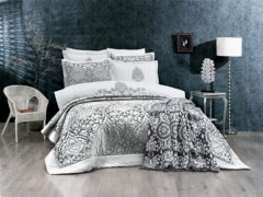 Bed Covers - Dowry Land Elenor 4 Piece Bedspread Set Beige Mustard 100332010 - Turkey