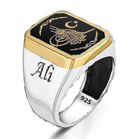 Personalized Tugra Silver Ring 100349155