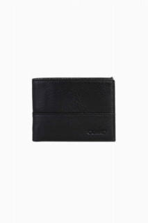 Leather - Black Slim Classic Leather Men's Wallet 100346340 - Turkey
