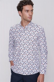 Top Wear - Men Tile Merida Slim Fit Slim Fit Printed Long Sleeve Shirt 100350857 - Turkey