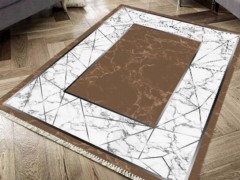 Rectangle Table Cover - French Guipure Jasmine Velvet Single Table Cloth Ecru Silver 100330467 - Turkey