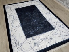 Carpet - Latex Non-Slip Base Digital Print Velvet Carpet Esta Black 180x280 cm 100330516 - Turkey