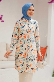 Tunic - Ecru Hijab Tunic 100340109 - Turkey