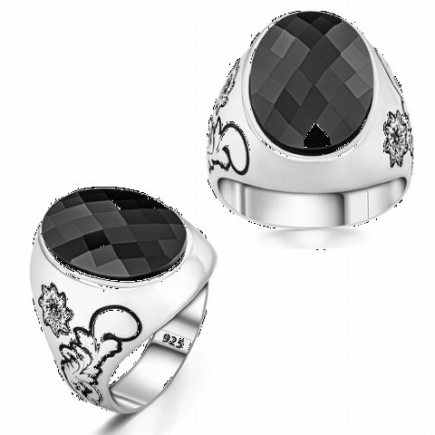 Zircon Stone Rings - خاتم فضة عادي مزخرف 100350282 - Turkey